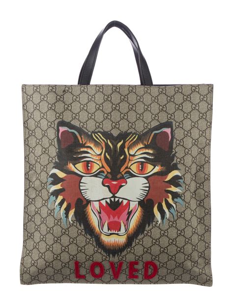 gucci angry cat bag|gucci tote with cat.